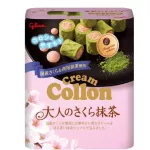 GLICO Sakura Matcha Cream Collon Biscuits 10x8x48g JP
