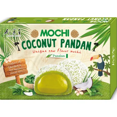 BAMBOO HOUSE Coconut Pandan Mochi 24x180g TW