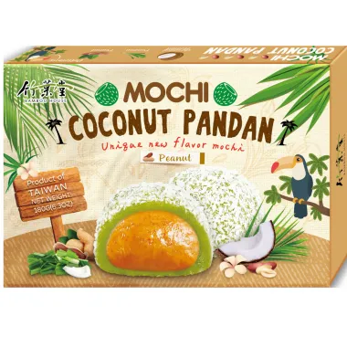 BAMBOO HOUSE Coconut Pandan Mochi Peanut 24x180g TW