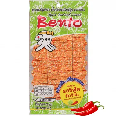 BENTO Snack Super Spicy Seafood Green 36x20g TH