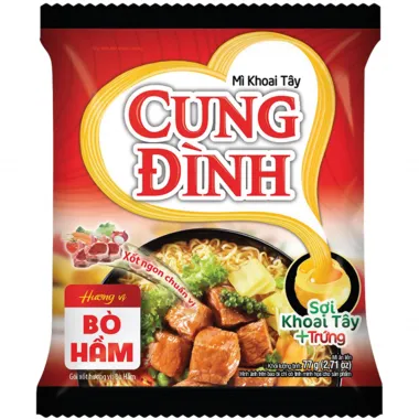 CUNG DINH Instant Noodle Stewed Beef BUNDLE 3x30x77g VN