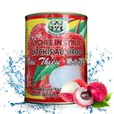 DOUBLE PANDA Canned Lychee Vai Thieu In Syrup 24x567g VN