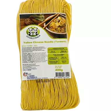 DOUBLE PANDA Chinese Noodles (Turmeric): Mì Vàng 50x 400g TH