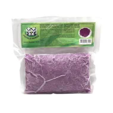 DOUBLE PANDA Frozen Chopped Purple Yam: Khoai Mỡ Tím Bào 200G
