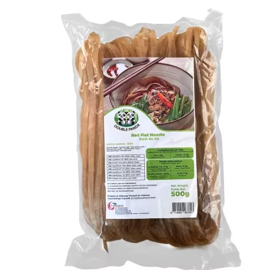 DOUBLE PANDA Red Flat Noodle: Bánh Đa Đỏ 20x500g VN