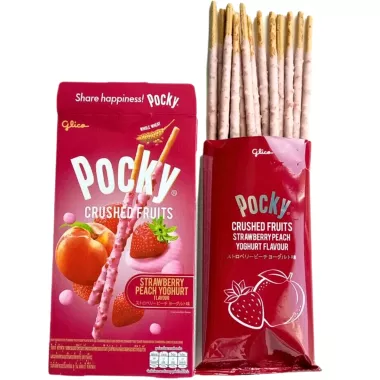 GLICO POCKY Strawberry Peach Yogurt 6x10x38g TH