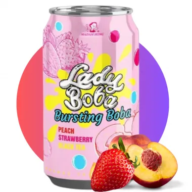LADY BOBA Peach & Strawberry Tea 24x320ml TW