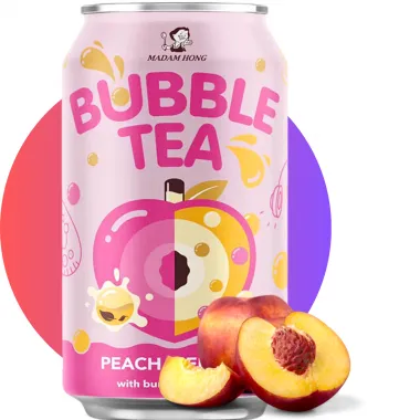 LADY BOBA Peach Icd Tea Bursting Bubble 24x320ml TW