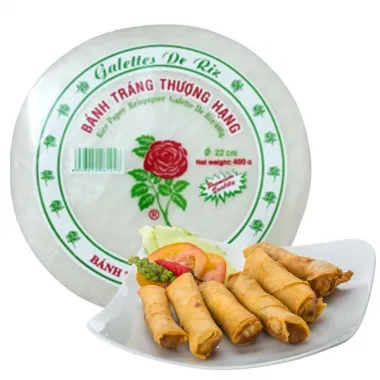ROSE Rice Paper 18cm Bánh Tráng Chả Giò 50x400g VN