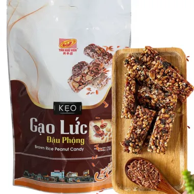 TÂN HUÊ VIÊN Brown Rice Candy Peanut 40x250g VN