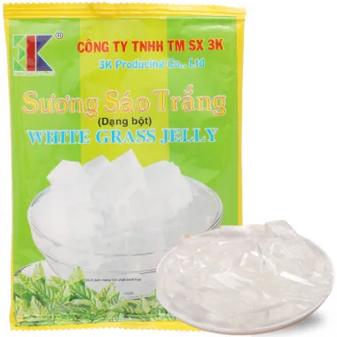 3K White Grass Jelly: Sương Sáo Trắng 60x50g VN