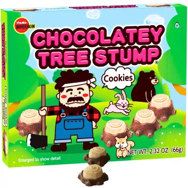 BOURBON Tree Stump Chocolate Biscuits 10x8x66g JP