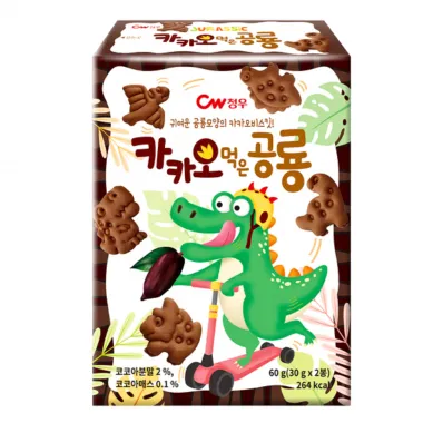 CW Dinosaur Cacao Biscuit 10x60g KR
