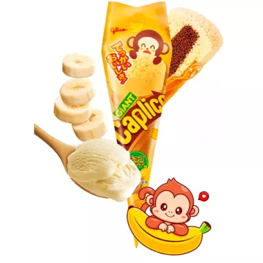 GLICO CAPLICO Chocolate Banana Biscuit Stick 10x12x34g JP