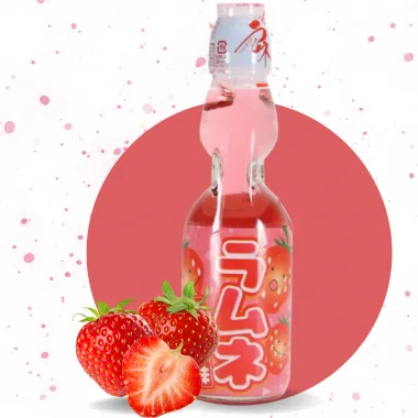 HATA Kosen Ramune Strawberry Flavor 30x200ml JP