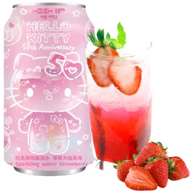 HIGHUP Hello Kitty Strawberry Sparkling Ramune 24x330ml TW