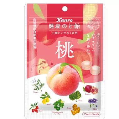 KANRO Peach Cough Candy 6x8x80g JP