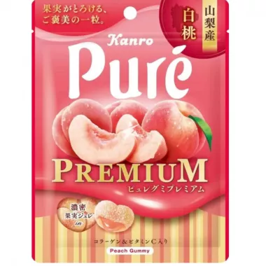 KANRO White Peach Gummy 6x12x54g JP