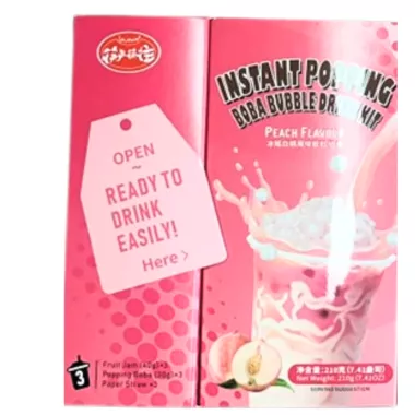 KLKW Instant Peach Popping Boba Drink Kit 24x210g CN