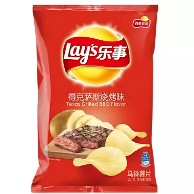 LAYS Texas BBQ Snack 50x45g CN