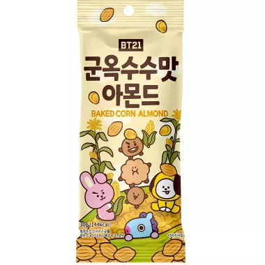 LINE FRIENDS BT21 Baked Corn Flavor Almond 6x12x30g KR