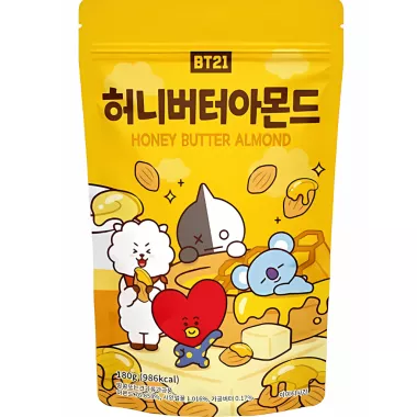 LINE FRIENDS BT21 Honey Yellow Flavor Almond 20x180g KR