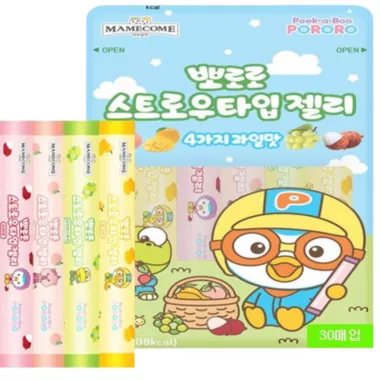 MAMECOME Pororo Jelly Straw 40x200g KR