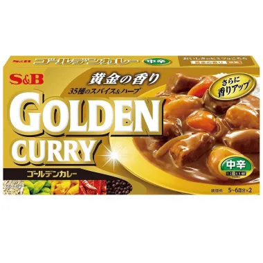 S&B Medium Spicy Golden Curry Paste 60x198g JP