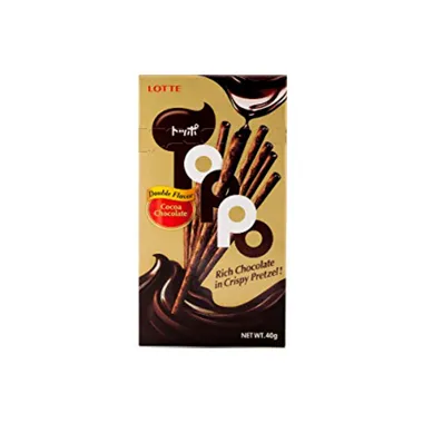 TOPPO Cocoa Pretzel Stick With Chocolate 40G