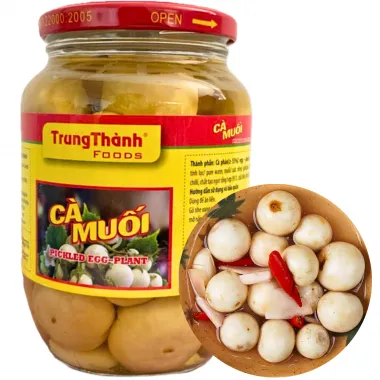 TRUNG THÀNH Pickled Eggplant: Cà Pháo Muối Xổi 12x500g VN