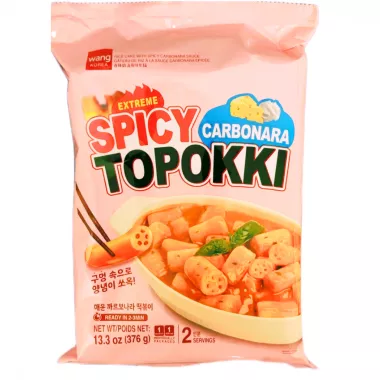 WANG Extremely Spicy Carbo Flavor Tteokbokki(bag) 10x376g KR